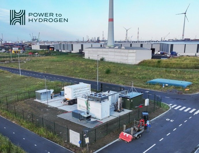 Electrolizador AEM de escala industrial en el Puerto de Amberes