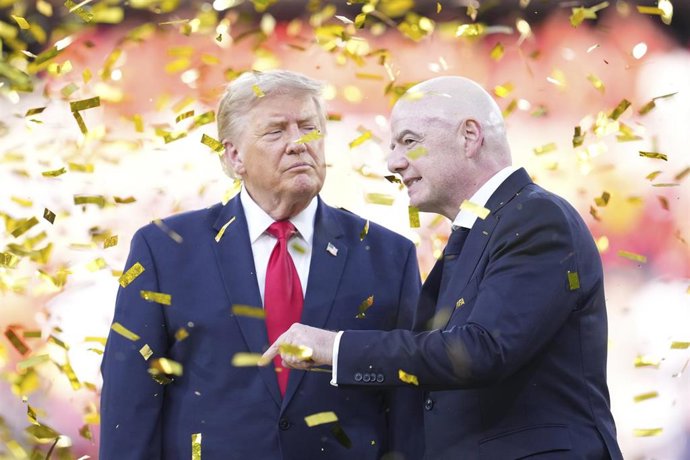Trump e Infantino, durante la final del Mundial 2026 entre España y Argentina en East Rutherford (Estados Unidos), el 19 de julio de 2026