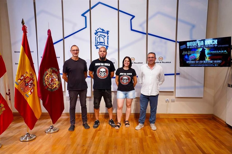 Presentación de la XVIII edición del Bodega Rock de Hornillos de Eresma (Valladolid).