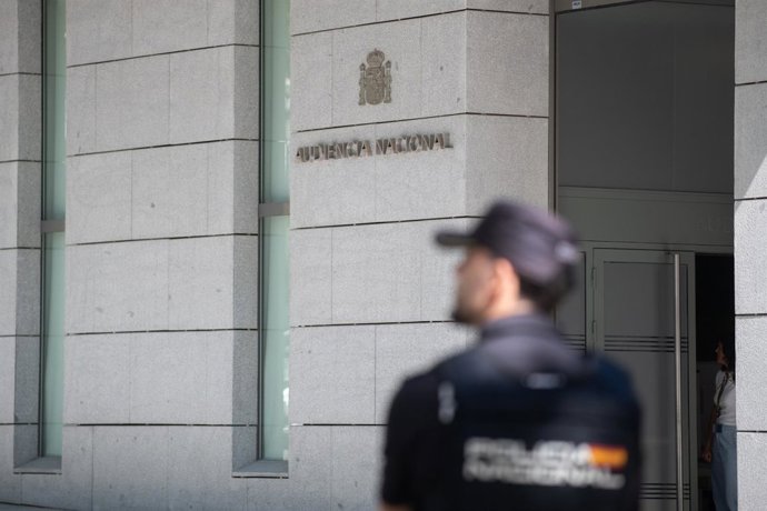 Fachada exterior de la Audiencia Nacional, en la calle Génova, a 5 de agosto de 2026, en Madrid (España).