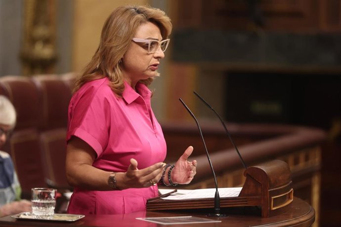 Archivo - La diputada de Coalición Canaria Cristina Valido interviene durante una sesión plenaria en el Congreso de los Diputados, a 27 de mayo de 2026, en Madrid (España). El pleno centra su actividad en el control al Gobierno mediante preguntas de la op