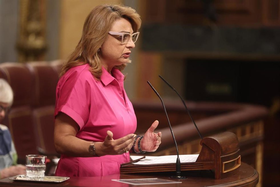 Archivo - La diputada de Coalición Canaria Cristina Valido interviene durante una sesión plenaria en el Congreso de los Diputados, a 27 de mayo de 2026, en Madrid (España). El pleno centra su actividad en el control al Gobierno mediante preguntas de la op