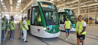 Formación práctica de los futuros conductores del tranvía de Jaén