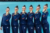 Foto: España busca medalla y billete olímpico en conjunto en el Mundial de Rítmica