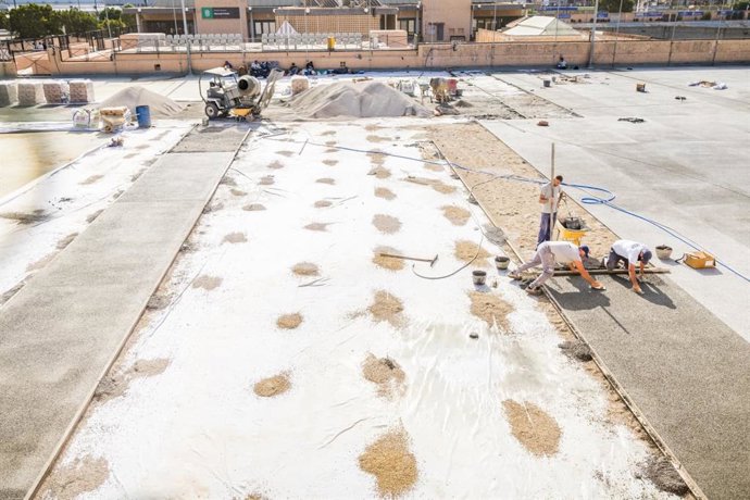 Obras en una instalación deportiva de San Fernando (Cádiz)