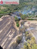 Controlado un incendio en un campo cosechado en Estella