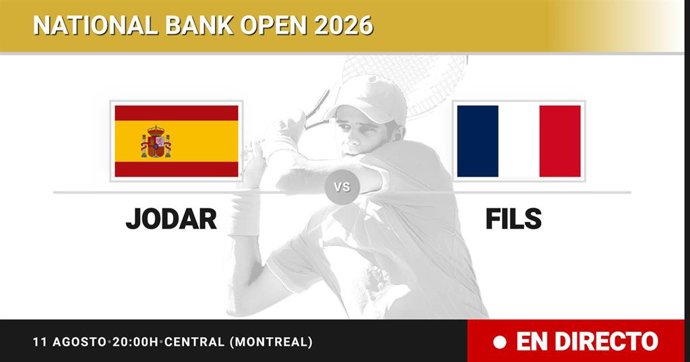 Rafael Jodar - Arthur Fils: resumen y estadísticas del partido de Cuartos de final de National Bank Open
