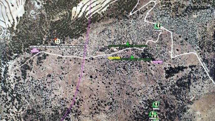 Efectivos del Plan Infomur trabajan en un incendio forestal en Moratalla