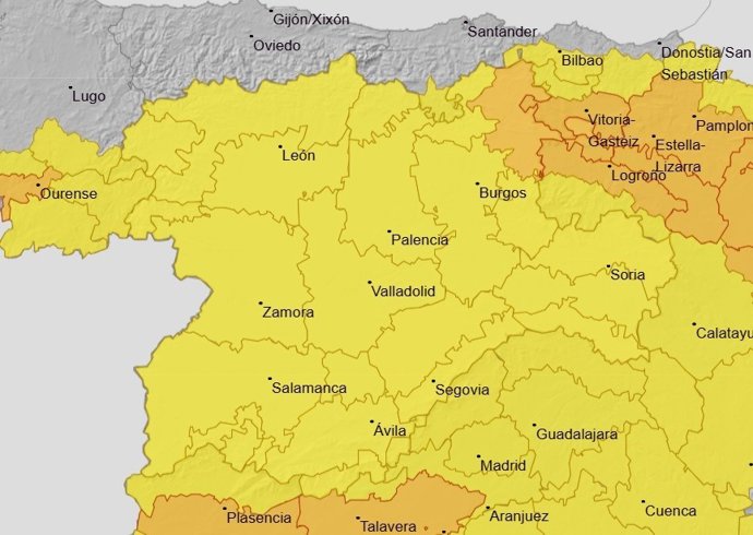 Toda CyL estará mañana en alerta por calor con aviso naranja en el norte de Burgos y Treviño con máximas de hasta 39ºC
