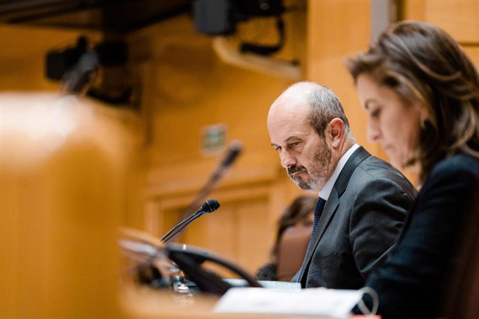 Archivo - El presidente del Senado, Pedro Rollán, durante una sesión de control al Gobierno, en el Senado.