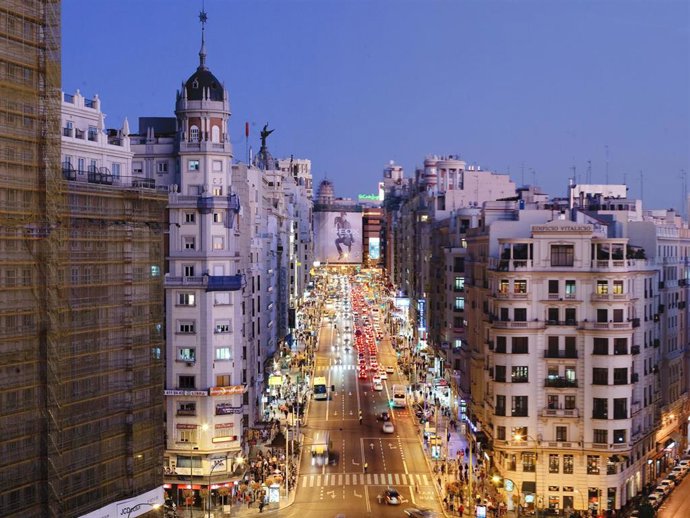 Archivo - Foto de archivo de Gran Vía.