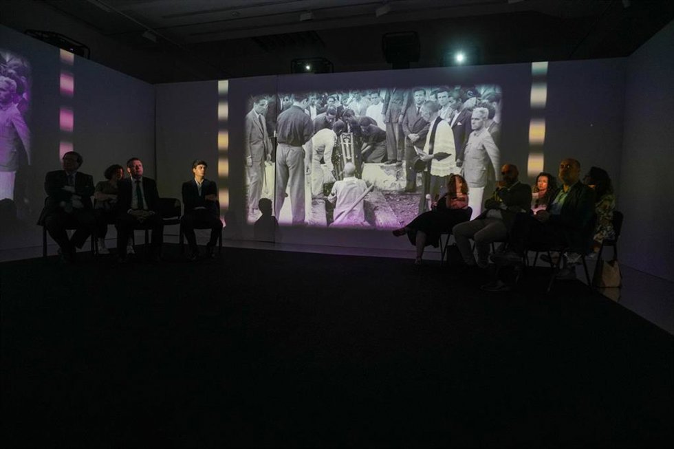 Archivo - Proyección de un video inmersivo en la Casa de la Provincia de la Diputación de Sevilla