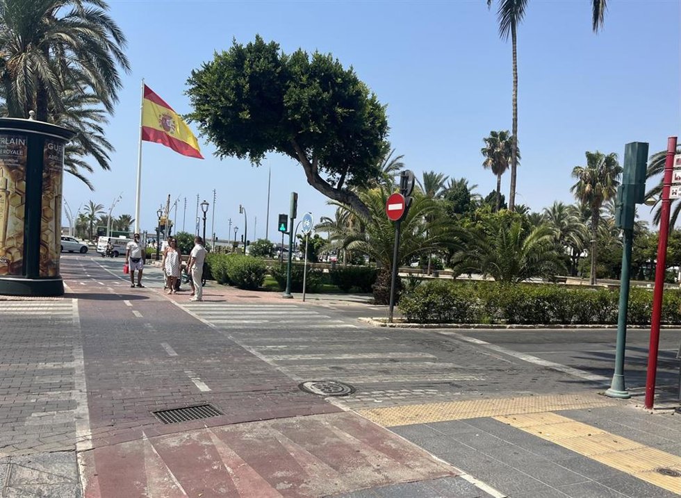 Entorno del Parque Nicolás Salmerón y del acceso al Puerto de Almería.