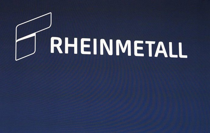 FILED - 22 July 2026, Bavaria, Aschau A. Inn: File Photo - The Rheinmetall AG logo, photographed during the groundbreaking ceremony for one of the company's powder plants, is on display. Photo: Uwe Lein/dpa