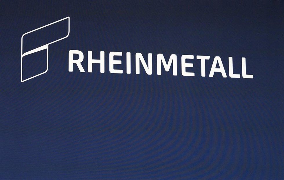 FILED - 22 July 2026, Bavaria, Aschau A. Inn: File Photo - The Rheinmetall AG logo, photographed during the groundbreaking ceremony for one of the company's powder plants, is on display. Photo: Uwe Lein/dpa