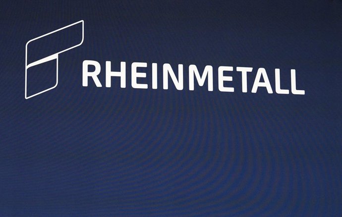 FILED - 22 July 2026, Bavaria, Aschau A. Inn: File Photo - The Rheinmetall AG logo, photographed during the groundbreaking ceremony for one of the company's powder plants, is on display. Photo: Uwe Lein/dpa