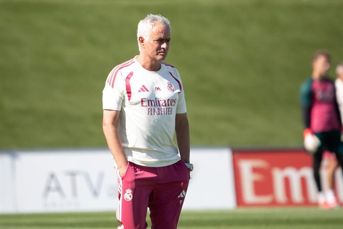 El entrenador del Real Madrid, José Mourinho, en un amistoso de pretemporada.
