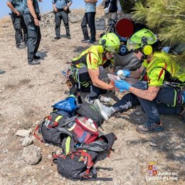 Rescatan a una mujer de 70 años lesionada en un tobillo en Trigueros del Valle (Valladolid)