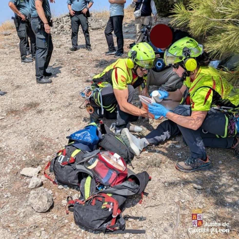 Rescatan a una mujer de 70 años lesionada en un tobillo en Trigueros del Valle (Valladolid)