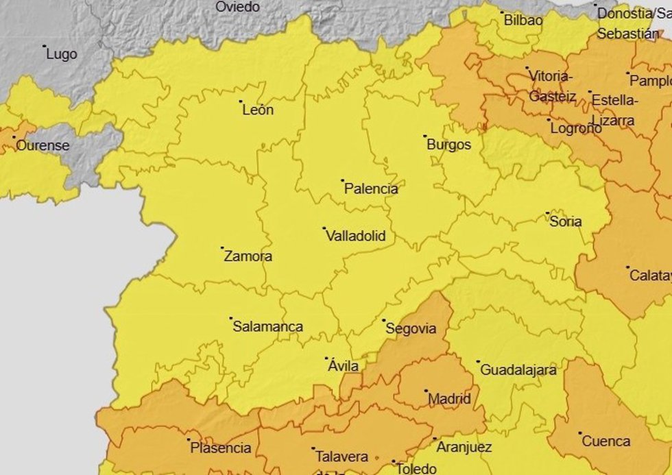 El calor mantiene este jueves en alerta a toda CyL con aviso naranja en el sur de Ávila, el norte de Burgos y Treviño