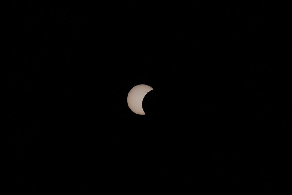 El Sol, durante el eclipse solar total de 2026, a 12 de agosto de 2026, en Burgos, Castilla y León (España).