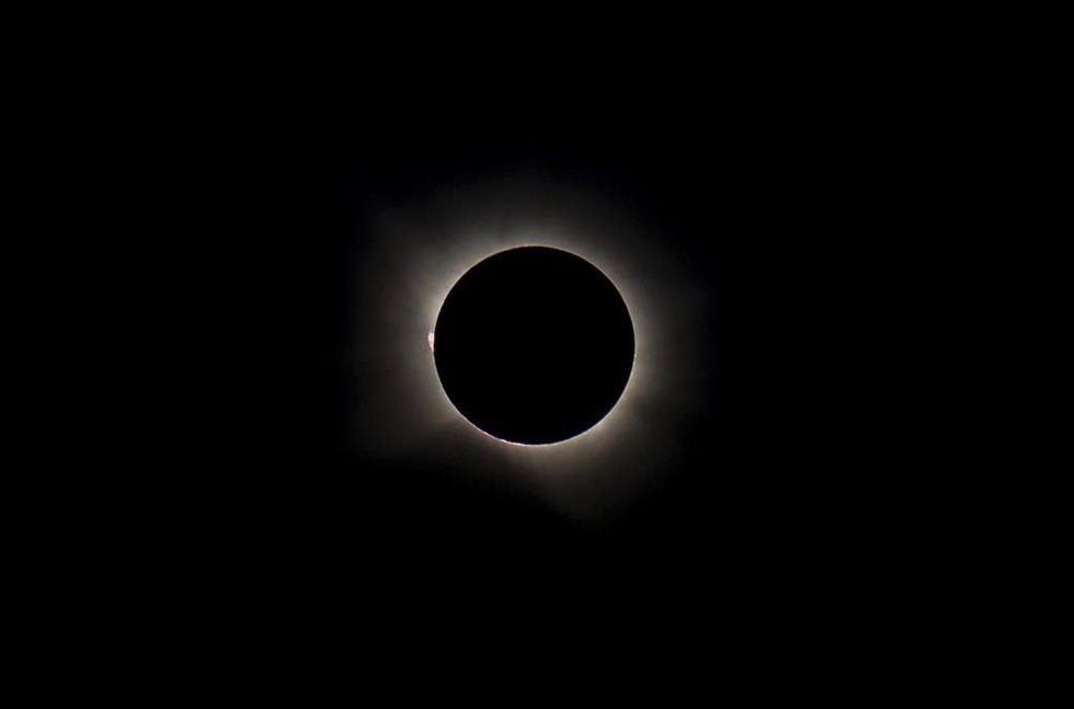 Vista del eclipse total de Sol