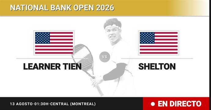 Learner Tien - Ben Shelton: resumen y estadísticas del partido de Semifinal de National Bank Open