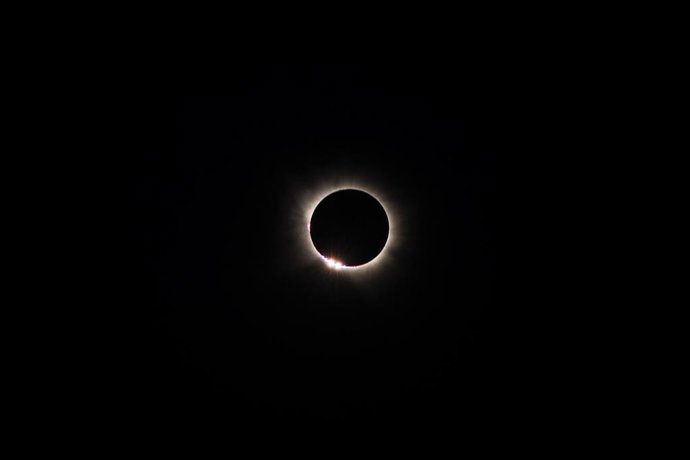 Vista durante el eclipse solar total de 2026.
