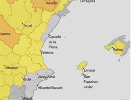 Avisos activos este jueves, 13 de agosto, en la Comunitat Valenciana