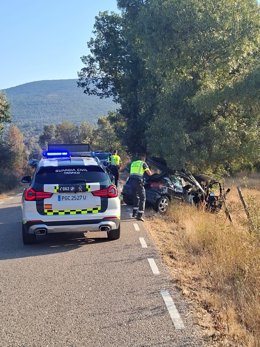 Fallece tras salirse de la vía con su turismo y chocar contra un árbol en Villar del Ala (Soria)