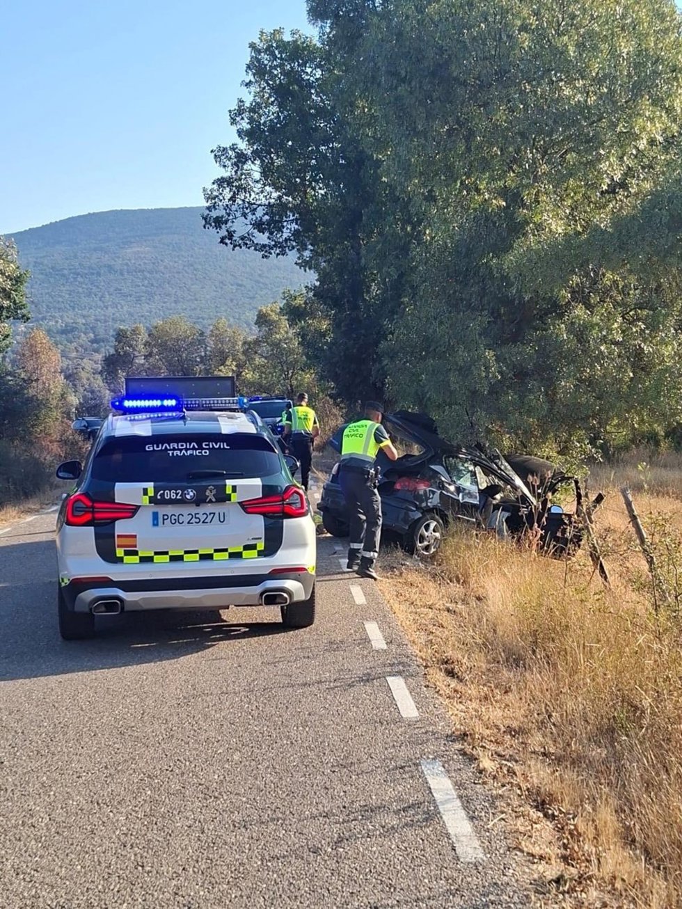 Fallece tras salirse de la vía con su turismo y chocar contra un árbol en Villar del Ala (Soria)