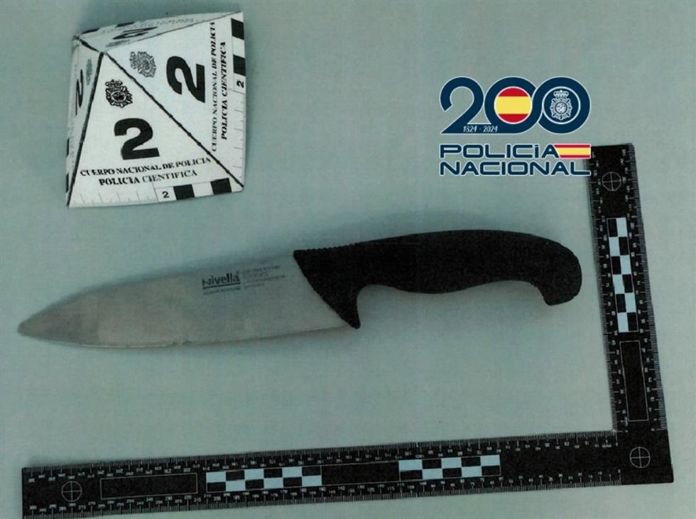 Cuchillo intervenido en una operación policial