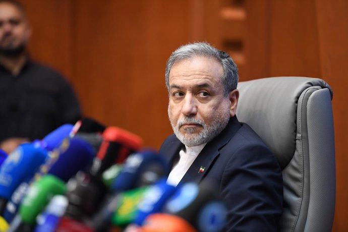 TEHRAN, Aug. 11, 2026  -- Iran's Foreign Minister Seyed Abbas Araghchi attends a ceremony where Iran's Foreign Ministry and Health Ministry sign a memorandum of understanding (MoU) on cooperation in rebuilding infrastructure damaged during the war in Tehr