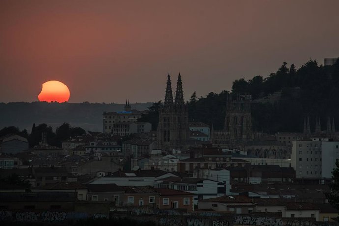 Eclipse solar total de 2026, a 12 de agosto de 2026, en Burgos, Castilla y León (España). 