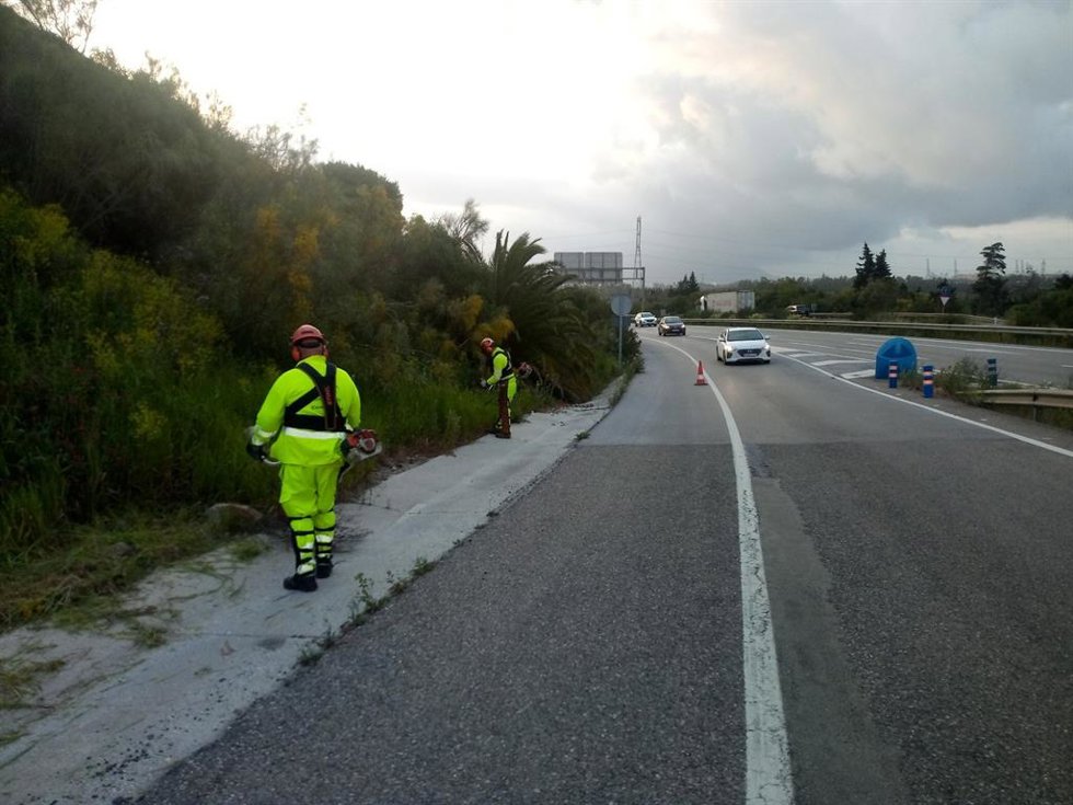 Imagen de archivo de desbroces de carreteras.