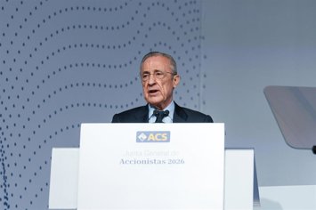 Archivo - El presidente de ACS, Florentino Pérez, durante la junta de accionistas de ACS, en Ifema Madrid, a 8 de mayo de 2026, en Madrid