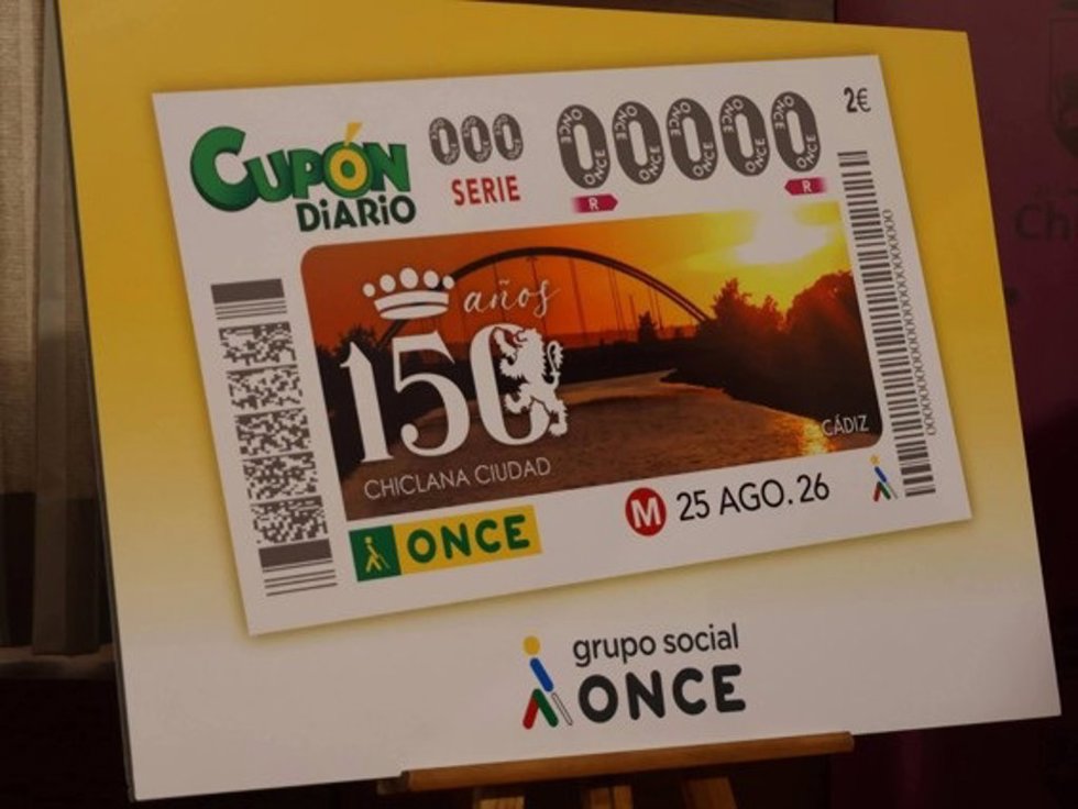 Cupón de la Once dedicado a Chiclana de la Frontera (Cádiz)