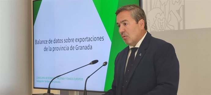 El delegado de Economía, Hacienda, Fondos Europeos y de Industria, Energía y Minas de la Junta, Gumersindo Fernández, ha destacado que Granada ha alcanzado un nuevo récord histórico de exportaciones en los cinco primeros meses de 2026.