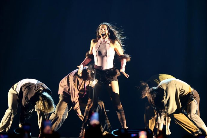 Archivo - 16 May 2026, Austria, Vienna: Dara from Bulgaria, performs the song "Bangaranga" on the stage during the final of the 70th Eurovision Song Contest (ESC) at the Wiener Stadthalle. Photo: Jens Büttner/dpa