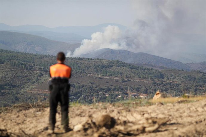 Imagen de archivo del incendio forestal de Veguellina.