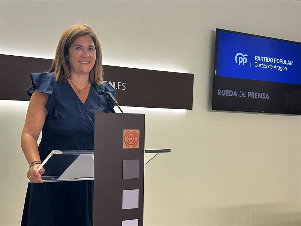 La portavoz de Educación del PP Aragón, Susana Gaspar.