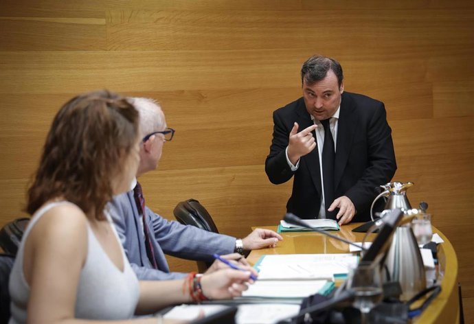 El diputado de Vox David Muñoz, este miércoles en Les Corts