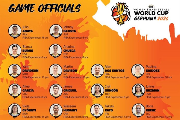 Ariadna Chueca arbitrará en la Copa Mundial Femenina de la FIBA 2026.