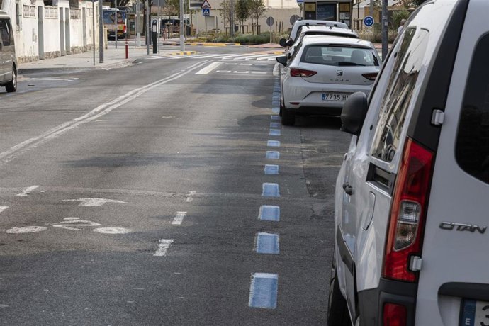 Imagen de una zona de aparcamiento regulado