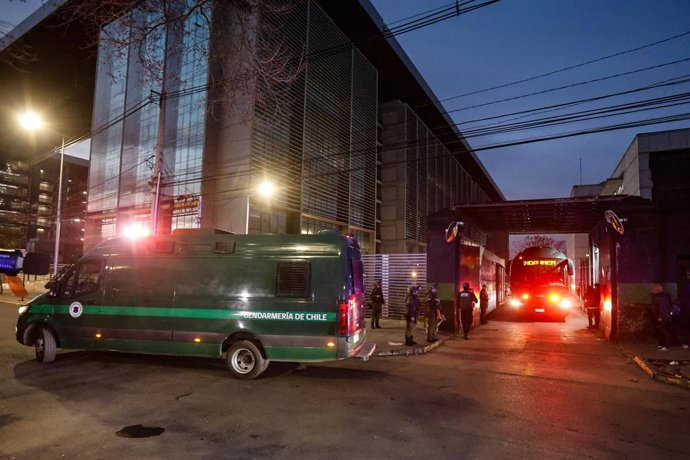 Santiago, 13 de Agosto de 2026.  Gran Operativo policial para traslado de reos desde carcel Santiago 1 hacia Talca   Diego Martin /Aton Chile
