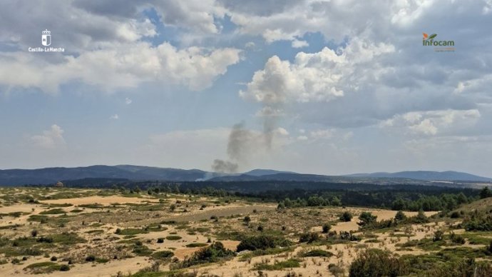 Incendio forestal en Checa (Guadalajara).