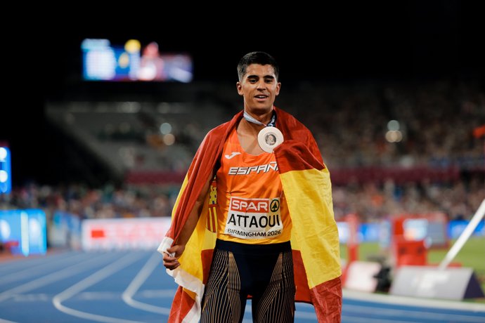El atleta español Mohamed Attaoui se cuelga el bronce europeo en 800 metros