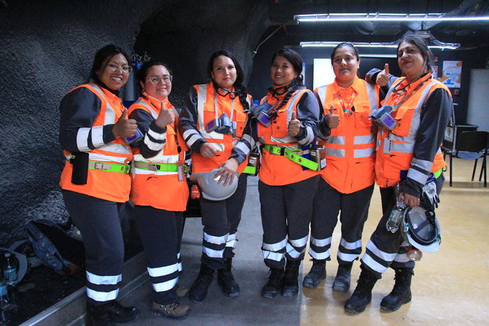 Chuquicamata alcanza 40% de presencia femenina y 67% de jefaturas es de mujeres    Foto Codelco