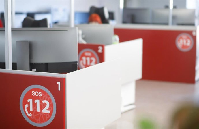 Archivo - Oficina de la sala de 112 SOS Navarra.