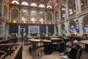 Archivo - Interior del Palacio de la Bolsa de Madrid
